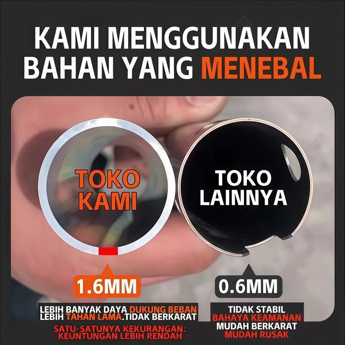 Diskon Jegu Tangga Lipat Aluminium 3.4M-5.8 Meter Kualitas Tinggi Kokoh Berbagai Warna Tangga