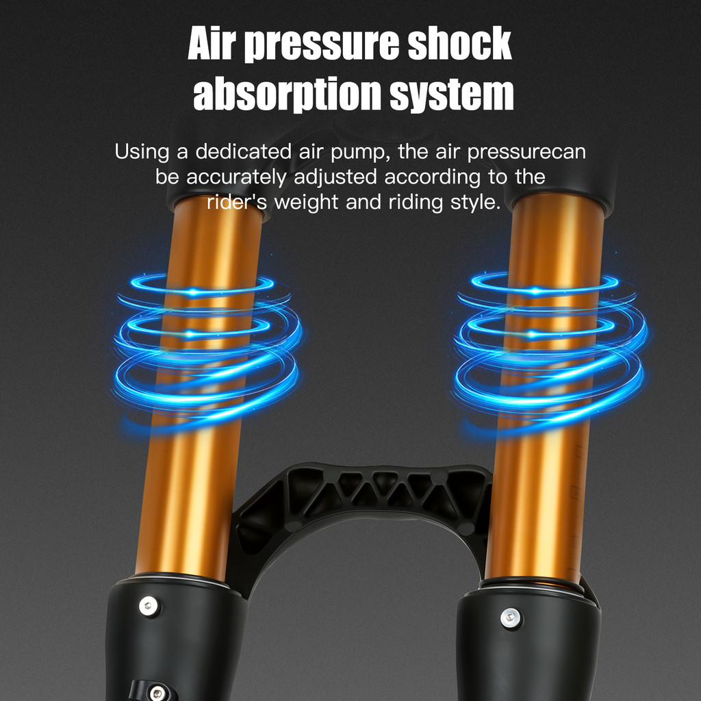 38mm Stanchion Fork MTB Suspension Air Fork 27.529 inch 160mm Trave MTB Fork Damping Rebound