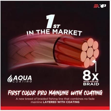 ORI EXP EMO X8 ColorPro 137m Casting Braided Line PE senar PE merah PE hitam kuat awet halus gabus