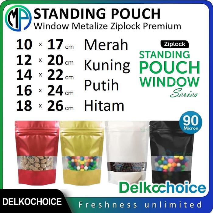 Standing Pouch Window Metalize / Kemasan Klip Makanan Window Ziplock