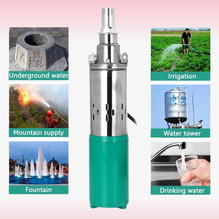 Pompa Tanam Dc 12V Pompa Sumur Submersible Pump Pompa Celup Sumur Pertanian Aki 12 Volt Pompa Sibel