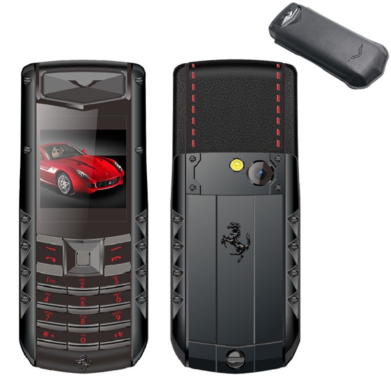 Vertu Ferrari Straight Button Business Metal Mobile Phone for Men,