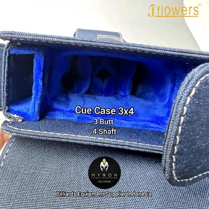 Zabymall- Jflowers Cue Case Jf0056~Tas Billiard Jflowers 3X4~3 Butt + 4 Shaft