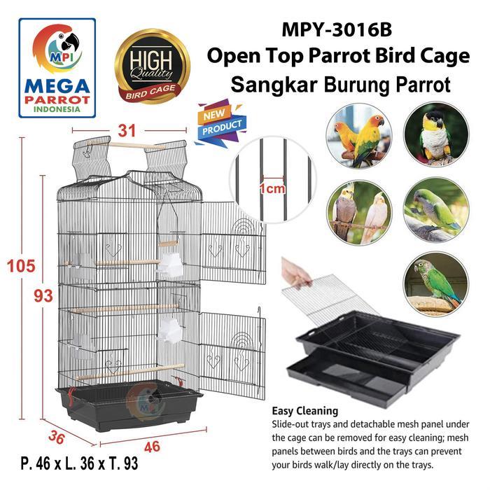 READY Kandang / Sangkar Burung Parrot Open Top MPY-3016B
