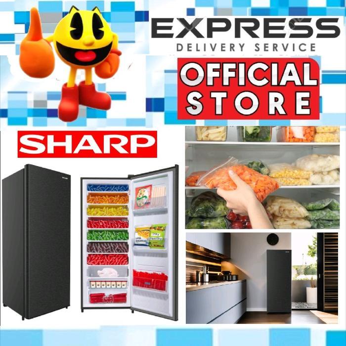 Sharp Fjm198  Kulkas Freezer 8 Rak 185L - Fjm 198 A Hs