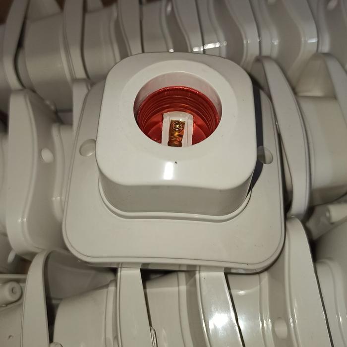 Promo Paket 12Pcs Fiting Plapon Segi Oval/Rumah Lampu/Fiting Lampu Plapon Fitting Plafon Original