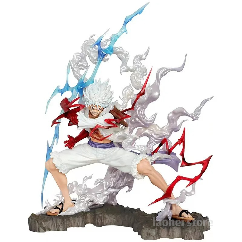 25cm One Piece Raiden Five Gear Nica Lightning Luffy Action Figure Model Statue Doll Toys Collection