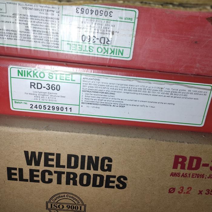 Diskon Kawat Las Rd 360 Nikko Steel Aws 7016 3,2Mm Original