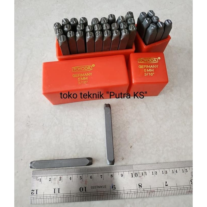 Paket Set Lengkap Alat Ketok Angka Dan Ketok Huruf Ukuran 5Mm