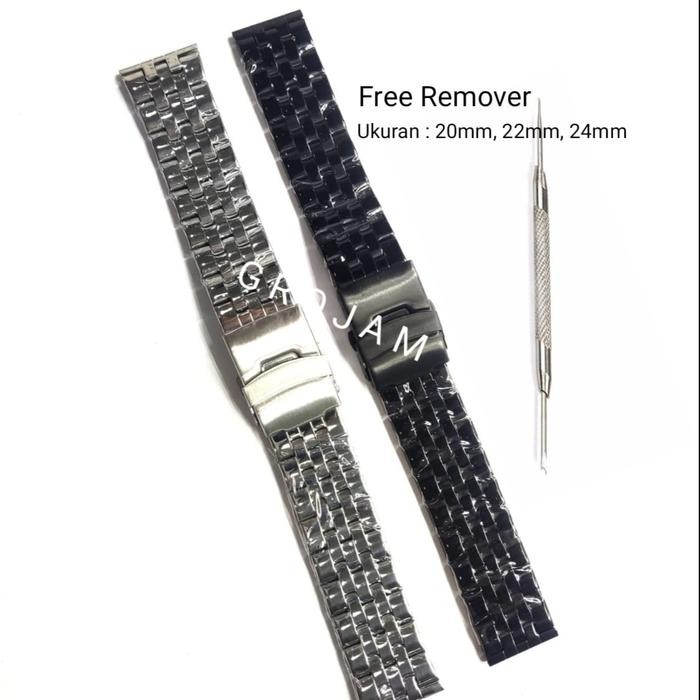 Tali Jam Tangan Rantai Stainless Steel Solid Chain Rantai Lurus