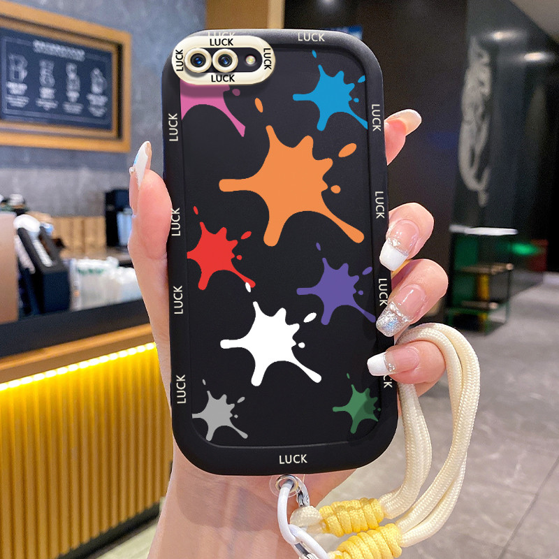 Casing Hp untuk OPPO A5 A3s A12E Realme C1 Case Casing HP Softcase silikon hitam yang dipersonalisas