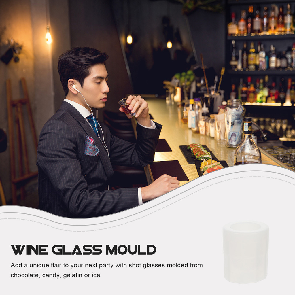 10pcs Ice Molds Set Silicone Shot Glass Mold For Chocolate Candy Whiskey Glass Ice Cube Party Favor