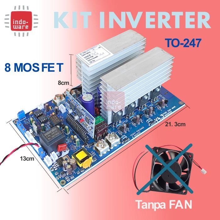 FREE ONGKIR kit inverter DC to AC pure sine wave 8 mosfet TO-247 8mosfet