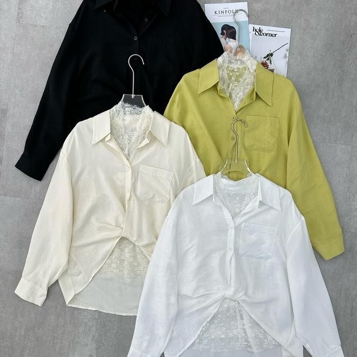 Vivorie Premium At 98811 Kemeja Lace Brukat