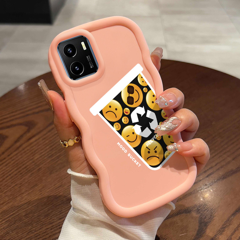 Casing Untuk VIVO Y15s Y15A Y15C Y01 Case Casing Cangkir tas emosi pola HP Cesing lunak Silikon Soft