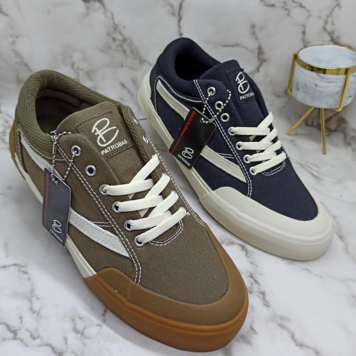 Sepatu Patrobas Cloud Low Olive black white