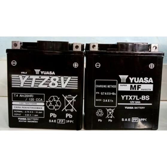 Aki Motor Piaggio Gilera Ytz8V / Gtz8V Yuasa Aki Kering