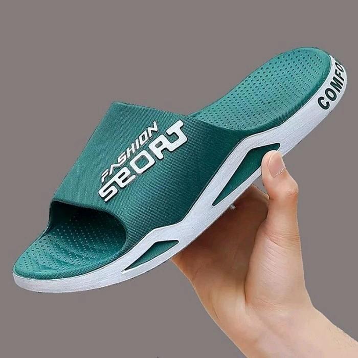 Sandal Selop Murah Sandal Pria Sandal Karet Sendal Hitam Putih Shoes