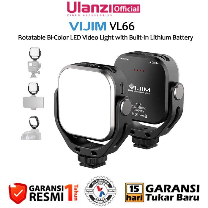 Ulanzi Vijim VL66 Rotatable Bi Color Adjustable LED Video Light