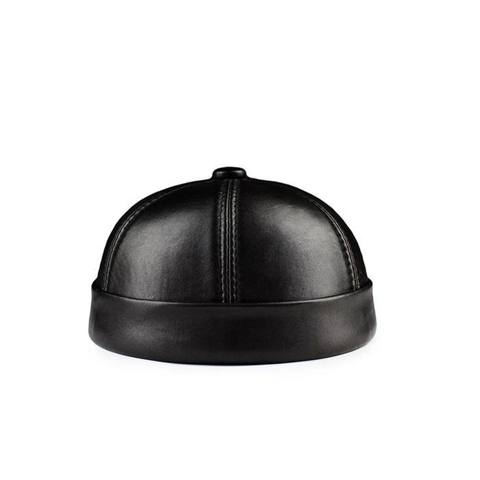 Kanzia thershop Peci Kulit Topi kulit Model Peci Muslim Kain Nyaman Siap Kirim