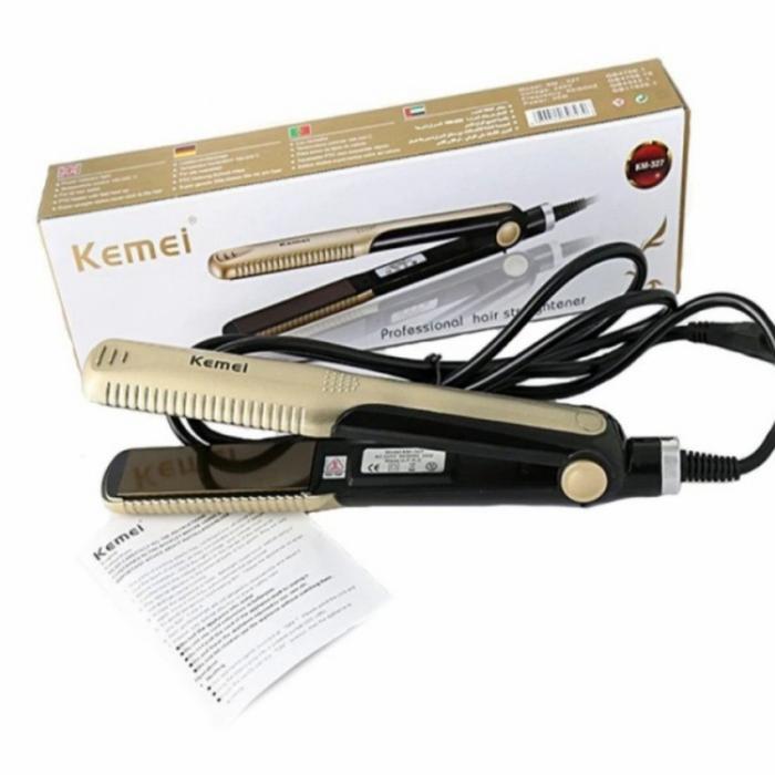 Catokan Rambut Kemei Km 327 Gold /Catokan Pelurus Rambut Original