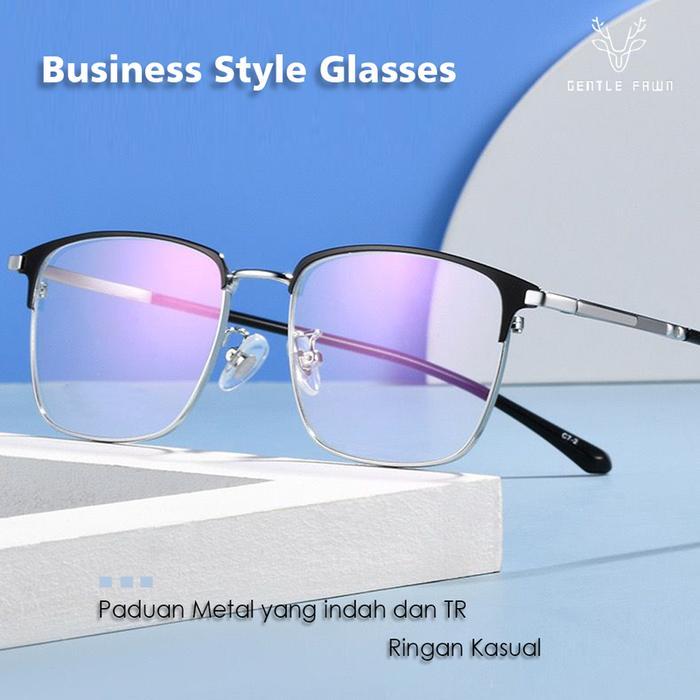 SIAPKIRIM Gentle Fawn Fr Kacamata TR90+METAL Simple Keren Bisa Minus 9015 READY STOCK