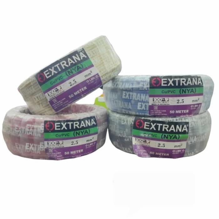 Kabel Nya Tembaga Tunggal 2.5 Mm 50 Meter Extrana