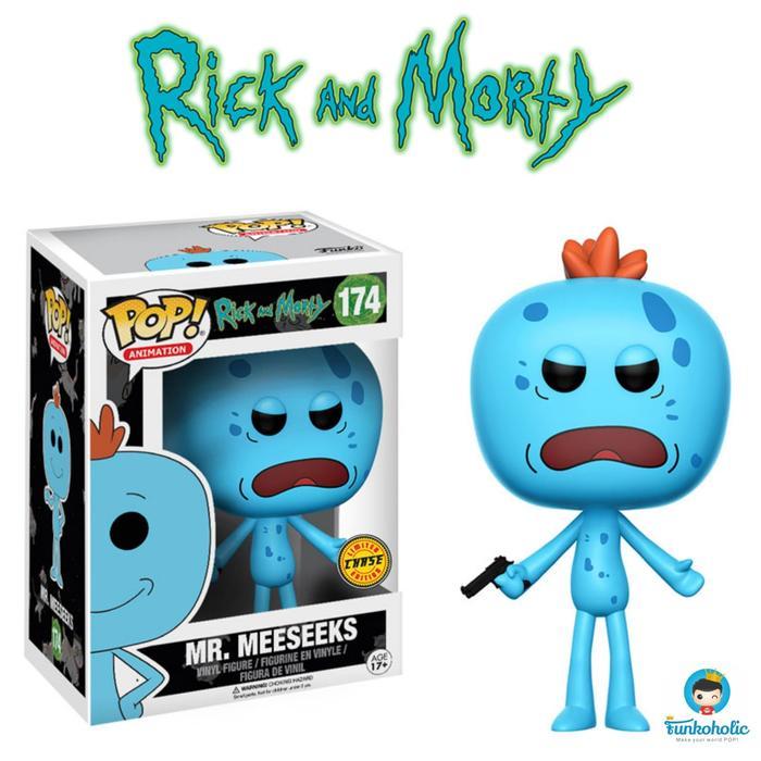 Funko Pop Rick And Morty - Mr. Meeseeks With Gun (Limited Chase)