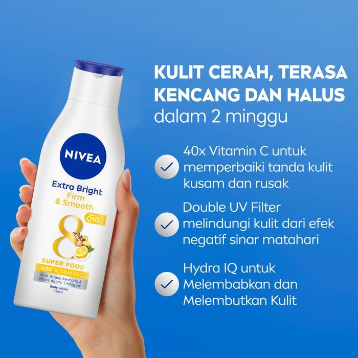i0cc- Nivea Body Lotion Extra Bright Firm & Smooth Q10 190Ml - Hand Body Lotion Moisturizer