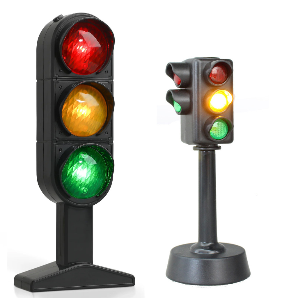 1Pc Traffic Light Signs Toy Traffic Light Lamp Base Simulation Road Light Safety Traffic Lamp Home