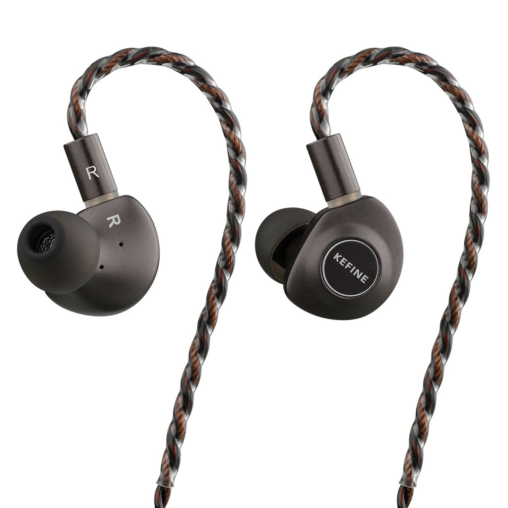 KEFINE Delci 10mm DLC+PU Diaphragm Dynamic Driver Hifi Wired IEM Earphones with 2pin 3.5mm Cable