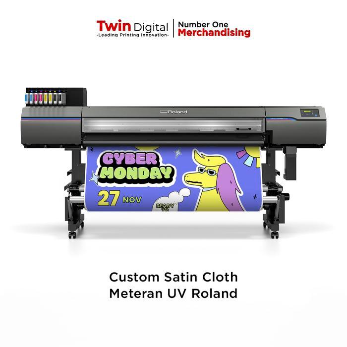 ORIGINAL Cetak Bahan Satin Cloth Meteran Untuk Bendera & Umbul Umbul - Roland READY STOCK