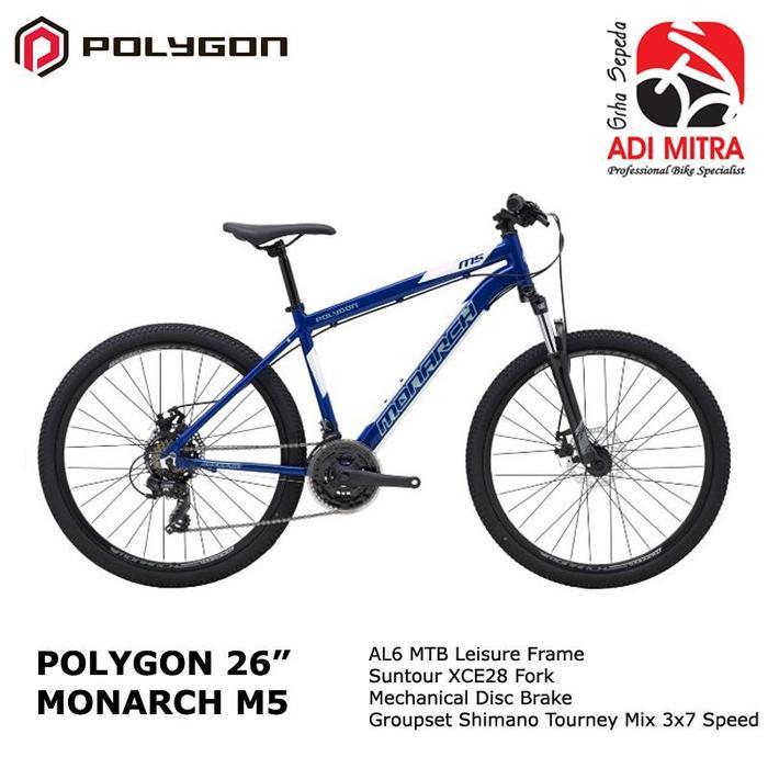 Polygon Monarch M5 Sepeda MTB [26 Inch] - Blue/White