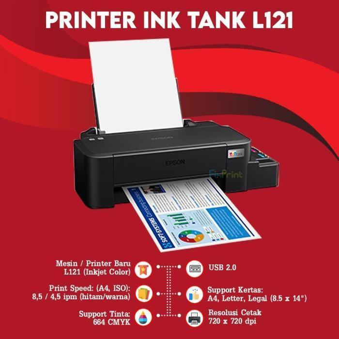 Printer Epson L121 L1210 L1211 L3210 L3211 Inktank Printer Original New Garansi Resmi Terbaru 