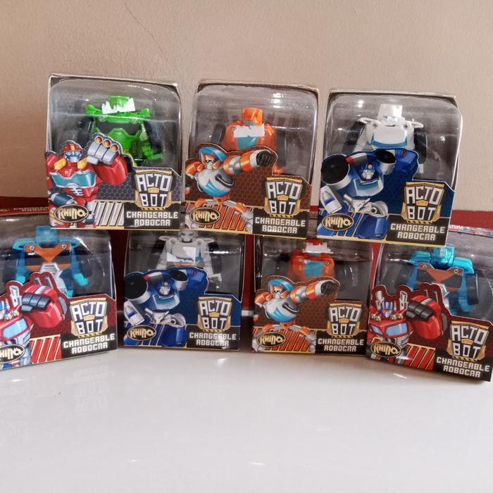 Ada Stok mainan robot Rhino actobot changeable robocar
