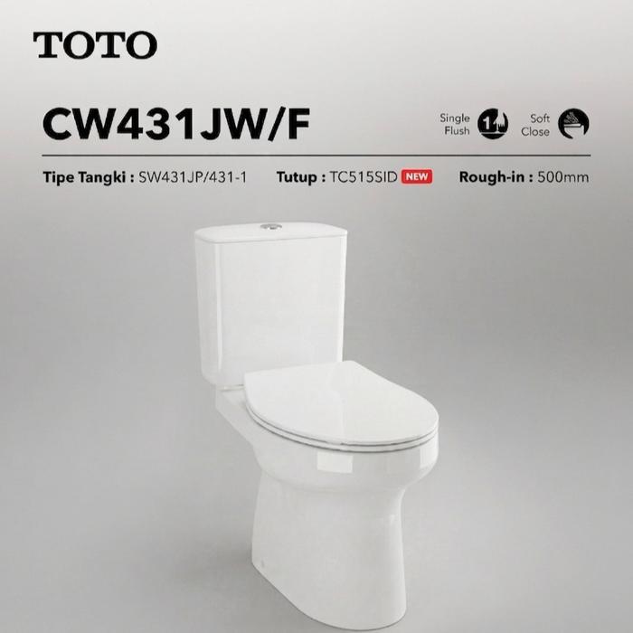 Kloset duduk TOTO CW431 / CW 431 / SW 431 JP / CW431JW - tutup biasa