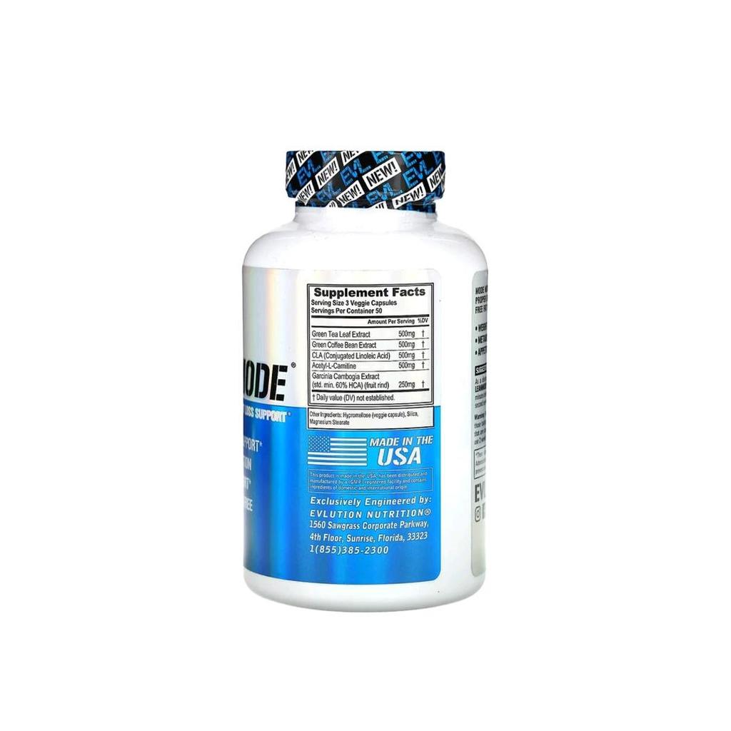 Official Evl Lean Mode Fat Burner, Stimulant Free Weight Loss Support, 150 Caps Original