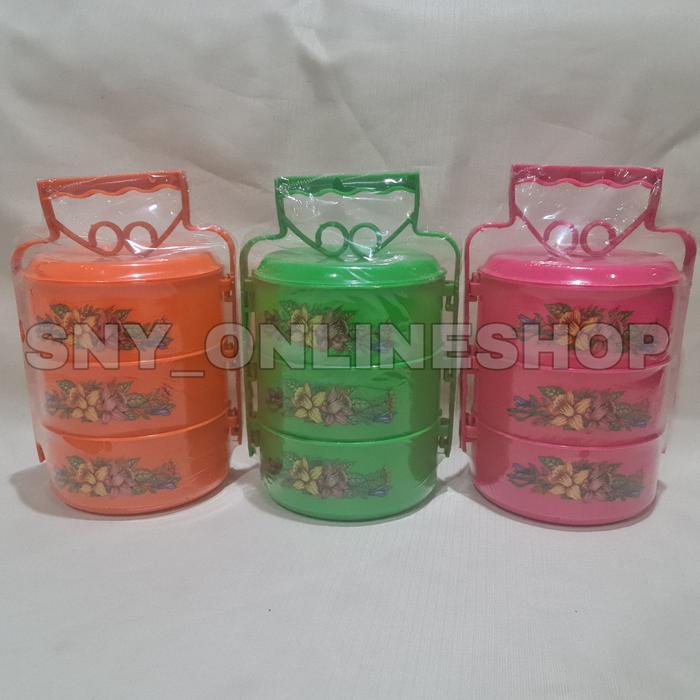 Rantang 3 Susun / Rantang Susun Plastik / Rantang Plastik Pacific