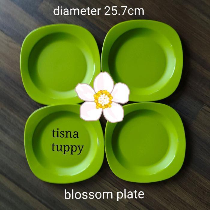 READY blossom plate tupperware isi 4 GREEN HIJAU