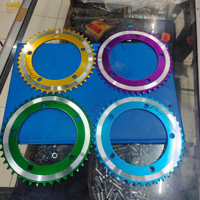 Wiworiyastore - Chainring Lasco 44T Bcd 130 Lasco Original Singel Speed Folding Fixie Bmx Terbaru