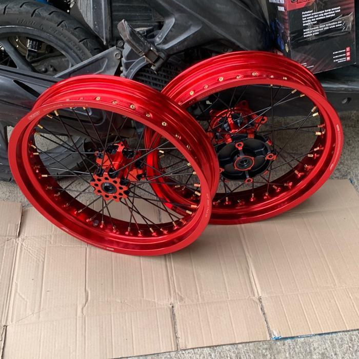 Velg set supermoto crf full scarlet ban 300,350
