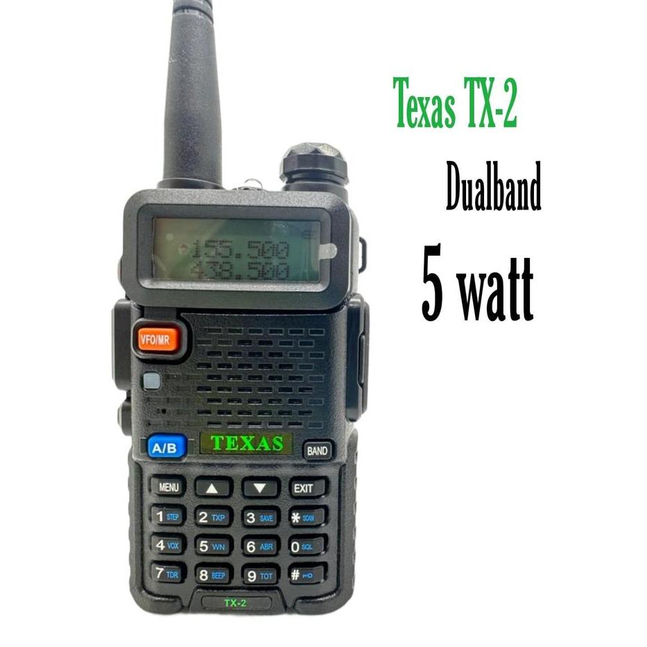 NEEW Walkie Talkie Texas Tx-2 Dualband 5KM 10 KM Garansi Internasional Ht