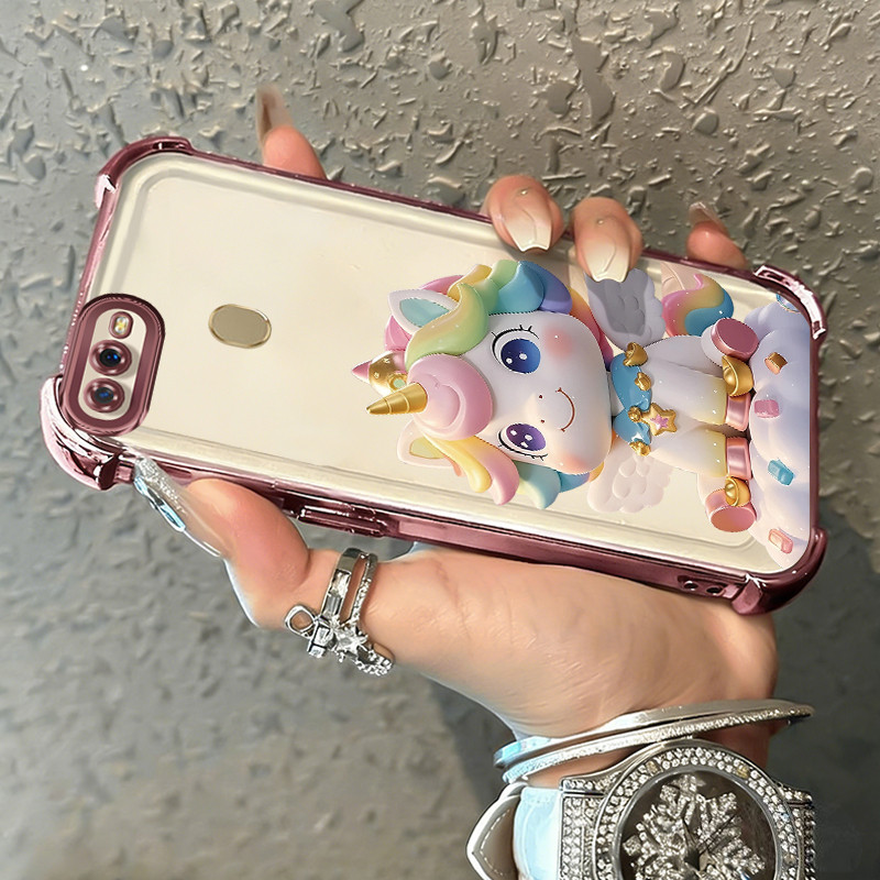Casing Hp Untuk OPPO A7 OPPO A5s OPPO A12 OPPO A12S A11k Case Casing pola unicorn Kesing empat Anti 
