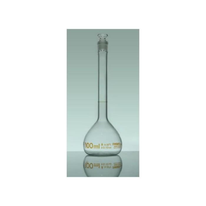 Labu Ukur 5 ml Iwaki Volumetric Flask Glass Stopper Tutup Kaca