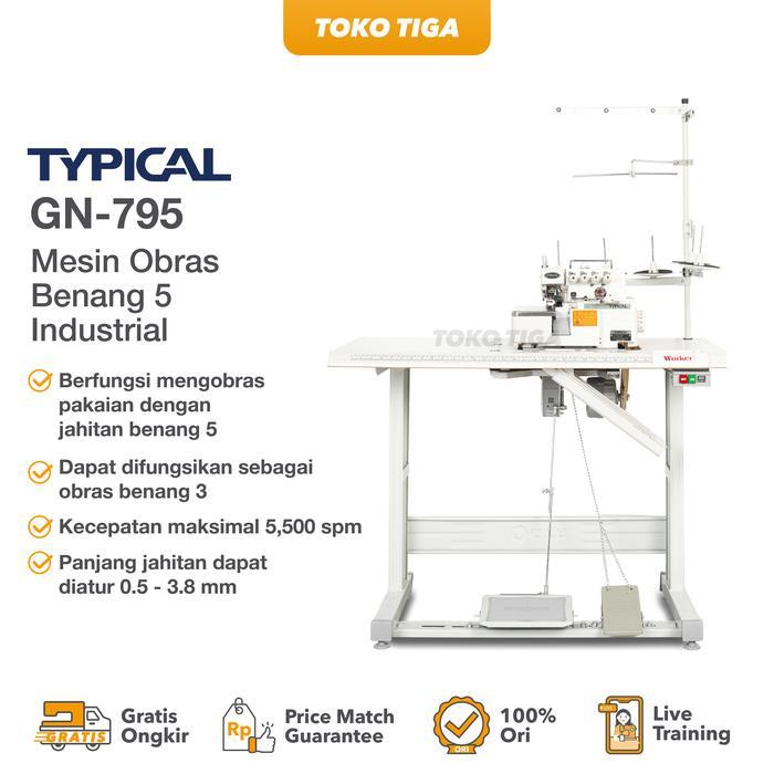 Mesin Obras Typical Gn795 / Gn-795 - Obras Benang 5 Industrial