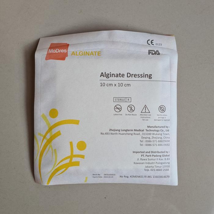 MoDres Alginate Dressing 10x10cm / Perawatan Luka Modern