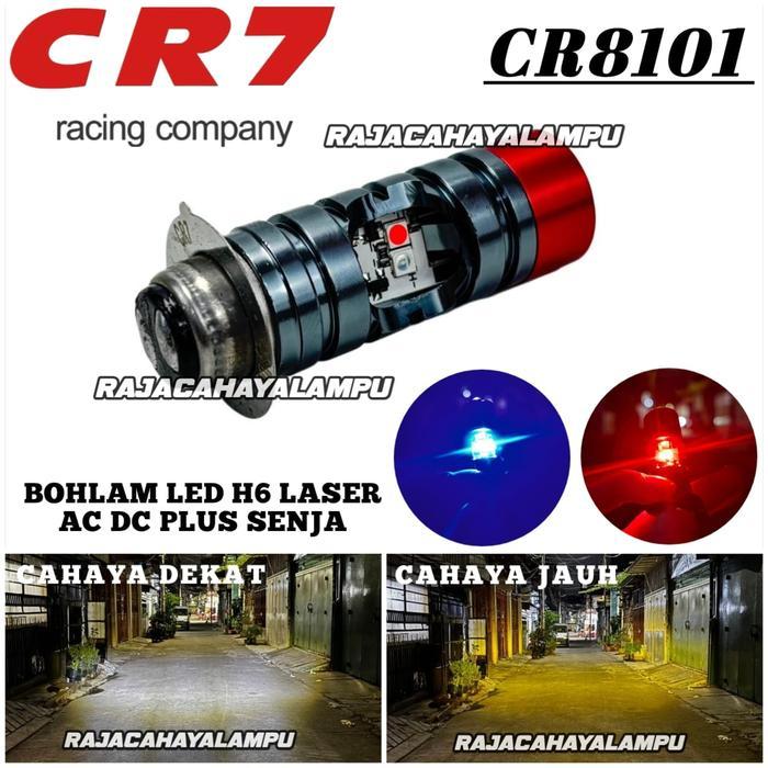 SALE Lampu Led Laser H6 Arus AC DC CR-8101 CR7 Bohlam Led Laser Plus Senja Hi Low Universal Motor