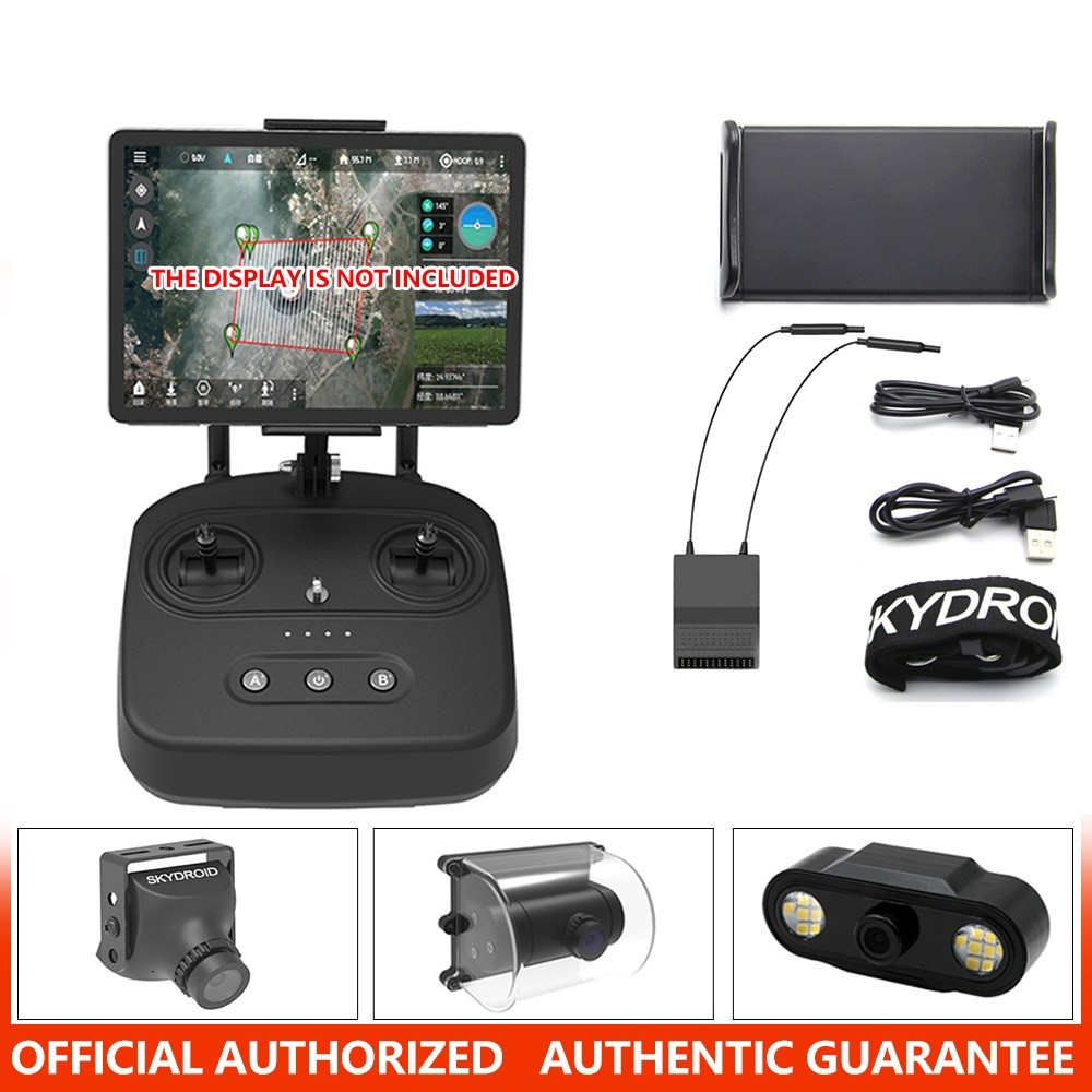 Skydroid T10 Remote Control Mini Camera 10km Digital Map Transmission 4 In 1 with 18650 For RC Plant