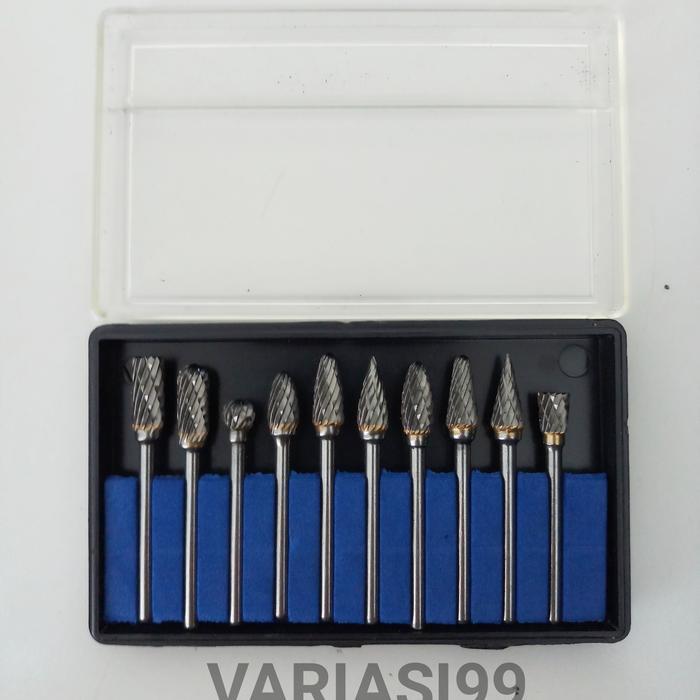 Mata Bor Tuner Tunner Cuner Besi Kayu Mini Die Grinder Set 10Pcs
