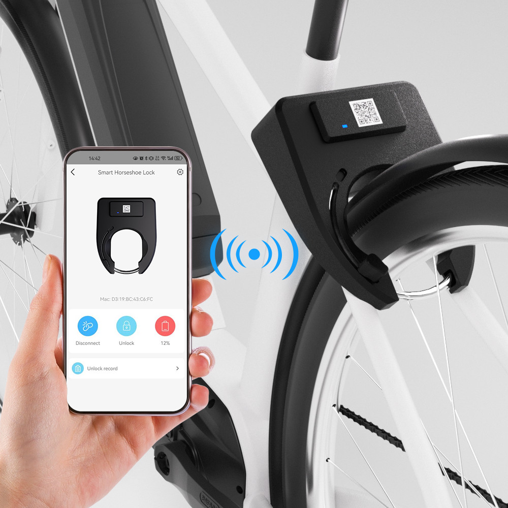 Alarm 4G Anti Theft Electronic Bicycle Share Horseshoe GPS Locking System Automatic Electric City